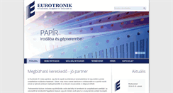 Desktop Screenshot of eurotronik.hu